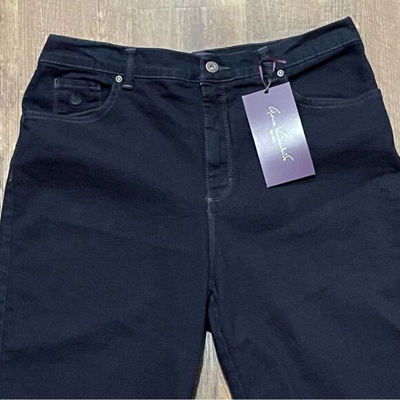 Gloria Vanderbilt Amanda Dark Wash Women 14 Classic Fit Tapered NWT Jeans - Picture 3 of 13